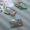 Domestic popular cultural and creative city fridge magnets 3D stereoscopic wooden magnetic fridge magnets, original cultural and tourism products Specification image